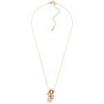 Gold Tone Ball Chain Necklace Featuring Glass Reindeer Pendant.

- Approximately 18" L
- Extender 2.5" L