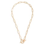 Toggle Paper Clip Chain Link Necklace 

- Approximately 16" L