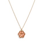 Wholesale chain Link Necklace Paw Print Enamel Pendant L