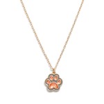 Wholesale chain Link Necklace Paw Print Enamel Pendant L