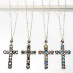 Wholesale long Chain Link Necklace Western Cross Pendant L Extender