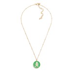 Chain Link Necklace Featuring Enamel Gingerbread Man Pendant.

- Approximately 16" L
- Extender 2" L