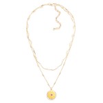 Wholesale layered Chain Link Necklace Daisy Chain Flower Pendant L Extender L