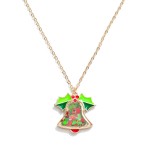 Wholesale kids Dainty Chain Necklace Glitter Christmas Bell Pendant L Extender L