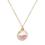 Wholesale kids Dainty Chain Necklace Glitter Christmas Ornament Pendant L Extend