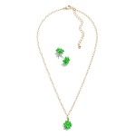 Wholesale christmas Necklace Earring Set Christmas Gift Bows Stud Earrings W Nec