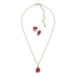 Wholesale christmas Necklace Earring Set Christmas Gift Bows Stud Earrings W Nec