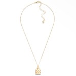 Wholesale gold Chain Link Necklace Quilted Perfume Decant Charm Pearl Accents L