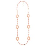 Wholesale long Acetate Bead Chain Link Necklace L Extender L