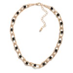 Wholesale short Chain Link Necklace Beaded Accents L Extender L