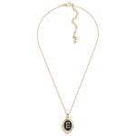 Wholesale dainty Chain Link Necklace Enamel Initial Pendant L W Extender Pendent