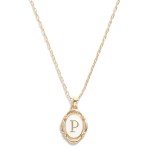 Wholesale dainty Chain Link Necklace Enamel Initial Pendant L W Extender Pendent
