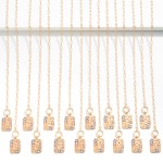 Gold T-Bar Initial Pendant Necklace Featuring Rhinestone Accents 

- Approximately 14" L