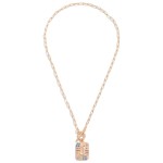 Wholesale gold T Bar Initial Pendant Necklace Rhinestone Accents L