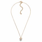 Chain Link Necklace Featuring Pearl Cat Pendant

- Approximately 16" L
- Extender 3" L