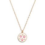 Wholesale chain Link Necklace Enamel Paw Prints Pendant L Extender L