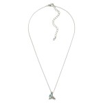 Wholesale chain Link Necklace Whale Tail Pendant Rhinestone Detail L Extender L