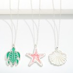 Wholesale dainty Chain Link Necklace Seashell Pendant L Extender L