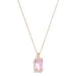 Wholesale dainty Chain Link Necklace Rhinestone Pendant Pave Detail L Extender L