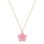 Wholesale enamel Flower Pendant Necklace L Extender L Pendant L