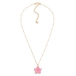 Wholesale enamel Flower Pendant Necklace L Extender L Pendant L
