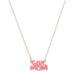 Wholesale enamel Girl Mom Pendant Necklace L Extender L