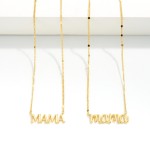 Wholesale dainty Chain Link Necklace mama Pendant L Extender L Brass Metal Neckl