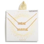 Wholesale dainty Chain Link Necklace Set Studded Mama Mini Pendants L Extenders