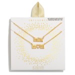 Wholesale dainty Chain Link Necklace Set Studded Mama Mini Pendants L Extenders