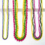 Wholesale set Four Wood Beaded Mardi Gras Necklaces L