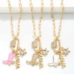 Wholesale chain Link Necklace Western Star Mama Pendant L Extender L
