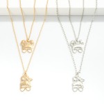 Mama and Mini Necklace Set Featuring Mom and Mini Silhouette Pendants

- Approximately 14" - 16" L
- Extender 3" L