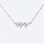 Wholesale dainty Chain Link Necklace Tiger Pendant K Gold Dipped L Extender L Ma