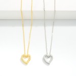 Wholesale dainty Chain Link Necklace Heart Pendant L Extender L Gold K Dipped Si