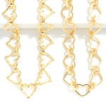 Wholesale hammered Heart Chain Link Necklace L Extender L