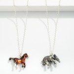 Layered Silver Tone Chain Link Necklace With Elephant Pendant

- Approximately 18" L
- Extender 2.5" L