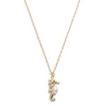 Wholesale chain Link Necklace Metal Seahorse Pendant L Extender L