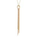 Wholesale dainty Brass Chain Link Necklace Knot Tassel Detailing L Extender L Br