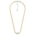 Wholesale mesh Chain Link Necklace Pearl Pendant L Extender L