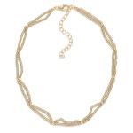 Two Strand Beaded Necklace With Gold Accent Beads

- Approximately 14" L
- Extender 3" L