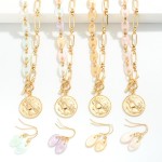 Wholesale glitter Acetate Metal Chain Link Anchor Chain Link Necklace Coin Penda