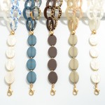 Wholesale statement Acetate Beaded Necklace Layered Marbled Acetate Chain Links