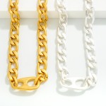 Wholesale oversized Chain Link Necklace Bottle Cap Pendant L Extender L