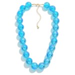 Wholesale chunky Iridescent Beaded Necklace L Extender L