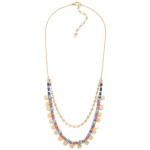Wholesale chain Link Necklace Beaded Necklace Metal Tassel Details L Extender L