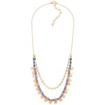 Chain Link Necklace Featuring Beaded Necklace With Metal Tassel Details

- Approximately 20" L
- Extender 3" L