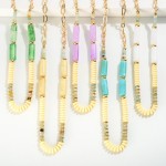 Wholesale beaded Chain Link Necklace Tube Disc Beads L Extender L