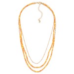 Triple Strand Necklace Featuring Heishi And Chain Link Details

- Approximately 16" L
- Extender 3" L