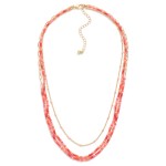 Triple Strand Necklace Featuring Heishi And Chain Link Details

- Approximately 16" L
- Extender 3" L