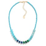 Wholesale short Beaded Necklace Oval Smooth Beads L Extender L